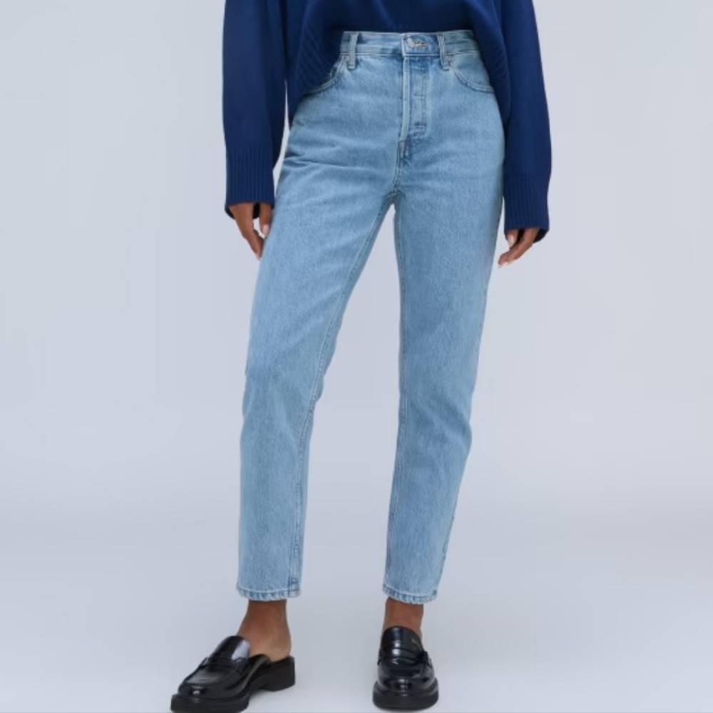 NWT Everlane 90s Cheeky Jean women size 27 with 26.5 inseam clear water